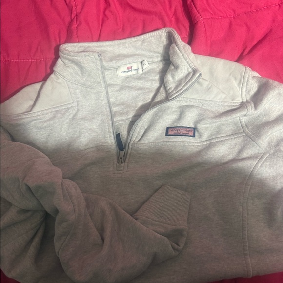Vineyard Vines Sweaters - Vineyard Vines Men's Light Gray Zip-Up Sweater